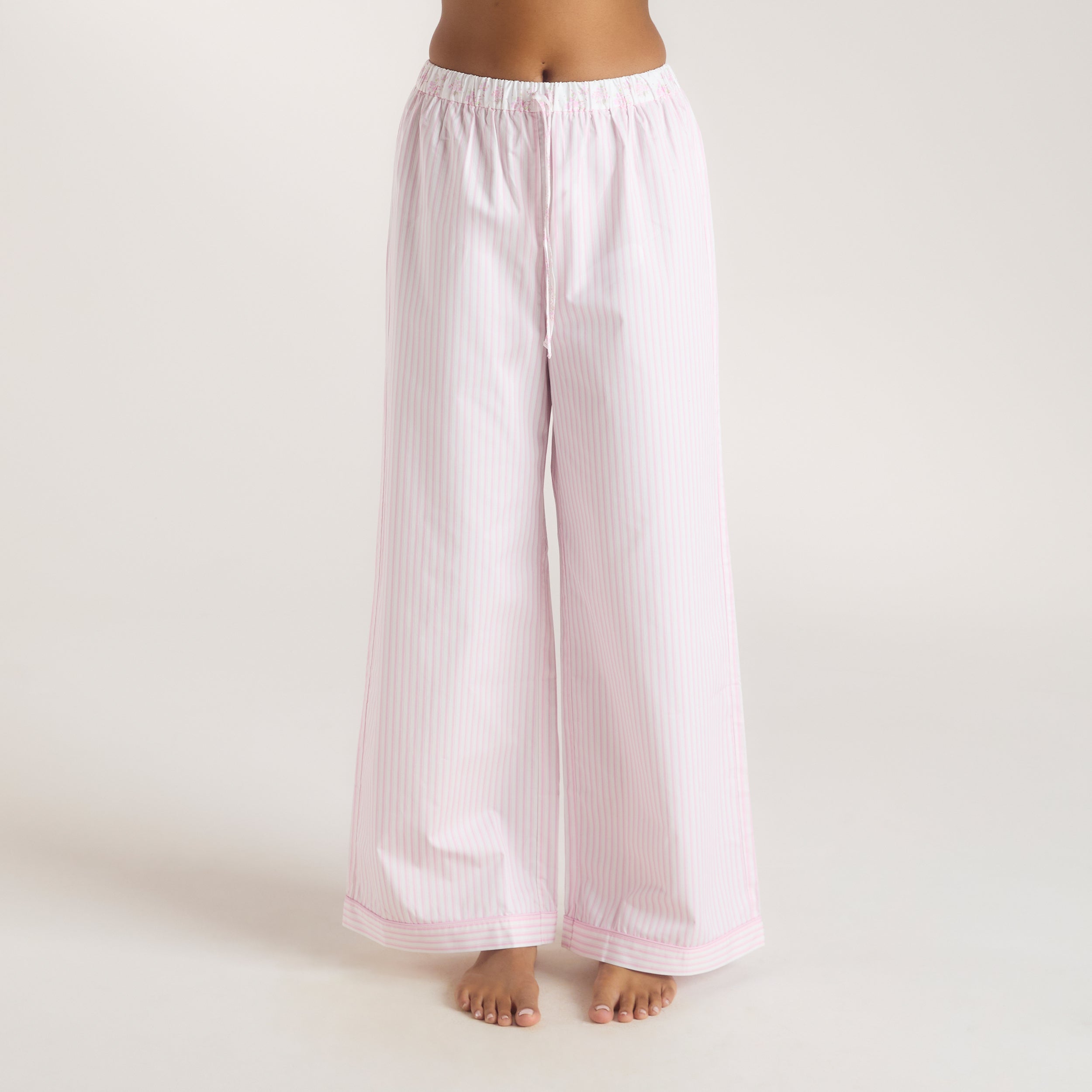 Bloom & Stripe Pyjama Bottoms - Pink